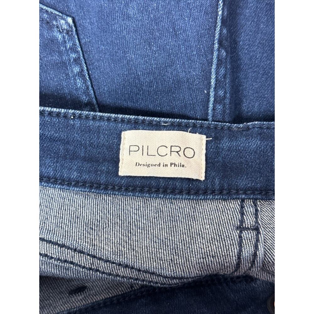 Anthropologie Jeans 32 Womens Pilcro High Rise Flare Leg Dark Wash Denim - Picture 6 of 7